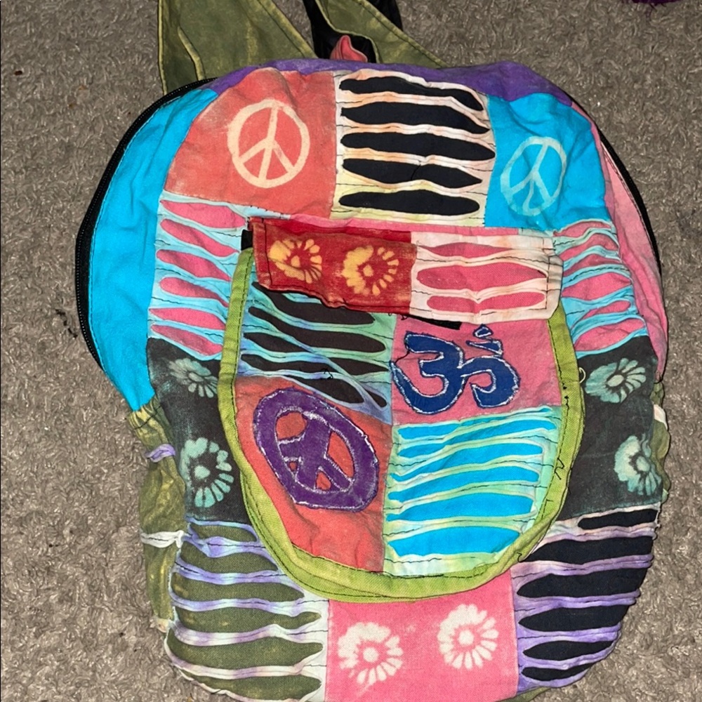 Rising International Multicolor Patchwork Hippie Backpack